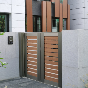 门扉宜畅景皇家卡其户外别墅专用庭院门遮阳伞户外桌椅 护栏 围栏