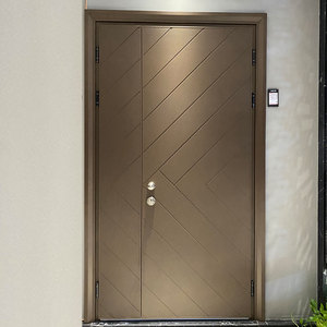 英特纳定制大门双开堂屋进户门锌合金铜门铸铝门自建房别墅大门