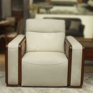 舒耐特双扶手单人位真皮沙发