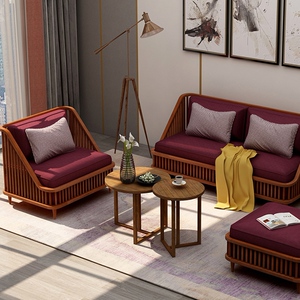 荣麟槟榔 小户型客厅沙发东南亚风格日式沙发现代简约沙发v081