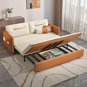 恒享家沙发床科技布折叠两用沙发床多功能客厅小户型储物单人床