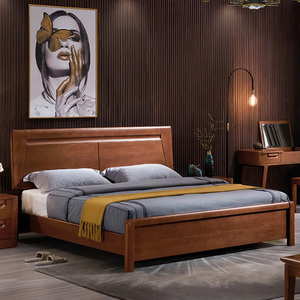 大自然德国进口实木03床榉木主卧大床1.8米家用卧室原木家具床架
