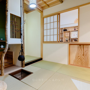 怡心和室日本进口桧木茶室榻榻米实木简约风传统和室定制