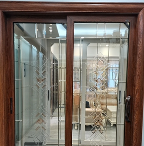 介仁高端大气玻璃移门93黄花梨xq-c02卧室厨房阳台推拉门-夏港