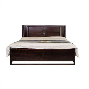 红星美凯龙汉西商场乌金木新中式古典榫卯赛鞋木豆铭舍床