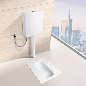 华艺卫浴厕所马桶蹲便器节能卫生间冲水箱蹲便家用抽水挂墙式蹲坑