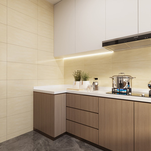 门店热销同款马可波罗现代简约风防污易打理瓷砖墙砖米黄色96033