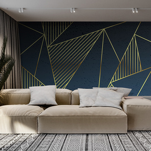 jcc天洋墙布现代简约轻奢几何壁画定制电视背景墙不用胶水