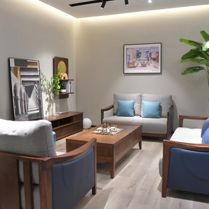 康居吾悦系列wy602沙发东南亚进口油楠木现代简约组合沙发