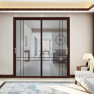 尚品本色 钛镁合金移门卫生间阳台门厨房推拉门t1082无包套肌肤咖