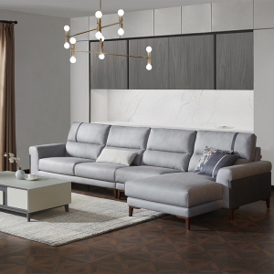 顾家家居布艺 超纤布高靠背舒适布艺沙发 1 3 躺 by.655