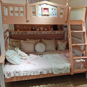 多喜爱青少年儿童家具双层床字母床上下床高低女孩床dna536儿童床