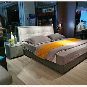 红星美凯龙官方旗舰店天猫卡姿莱特 皮艺床 型号k675a 现代简约风格