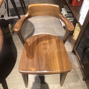 莫霞家居致简餐椅北美黑胡桃实木餐桌椅北欧简约原木1603/夏港