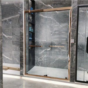 科勒淋浴房弧扇形弧形圆弧钢化玻璃隔断墙整体门干湿分离浴屏家用