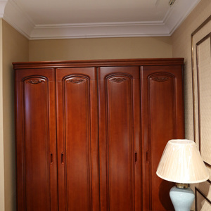 大连华丰现代中式实木家具家庭卧室四门衣柜w278g-sm现代中式