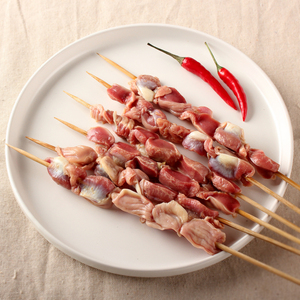 烧烤鸡胗食材