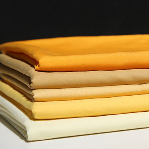 黄色色系涤棉布布料diy手工的确良面料服装衬衫家居儿童纯色薄款