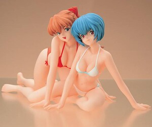 日版 凌波丽 明日香 gk 泳装 泳衣 沙滩 水着 eva 涂装完成品手办