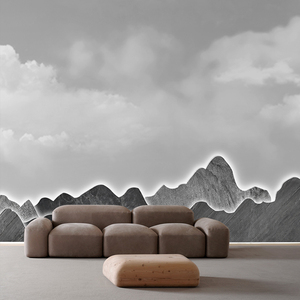 masar新中式传统中国风山型石材高端背景墙定制山水岩板造型sⅢ