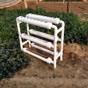 管道花架子pvc水管创意栽种花盆架 阳台种植幼儿园草莓多层植物架