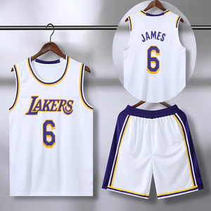 詹姆斯23号6球衣湖人队服84科比篮球服套装男女定制白色比赛运动