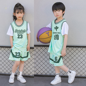 儿童篮球服套装男定制短袖学生表演服演出服比赛训练球衣运动队服