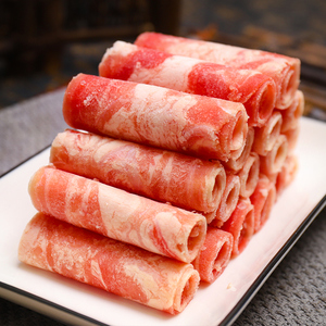 萌佳萌澳洲精品雪花牛肉卷220g肥牛卷牛肉片新鲜冷冻火锅食材商用