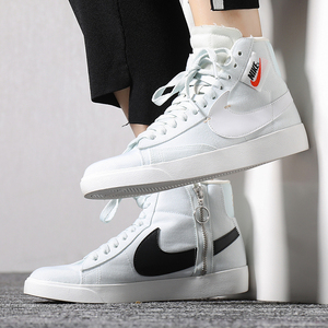 耐克女鞋2021夏季新款开拓者侧拉链运动休闲鞋高帮板鞋bq4022-400