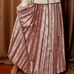 织闻 绮罗香原创汉服明制马面裙褶裙一片式白菜汉服…l