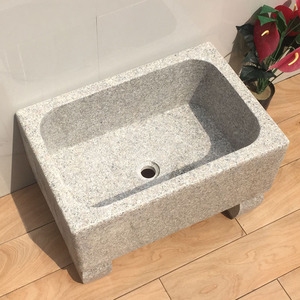 户外石头拖把池大理石拖布池庭院墩布池石材阳台家用别墅室外花园