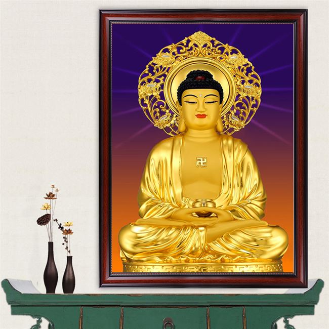 钻石画大日如来佛祖贴钻十字绣南摩本师释迦牟尼佛竖版金身佛像5d