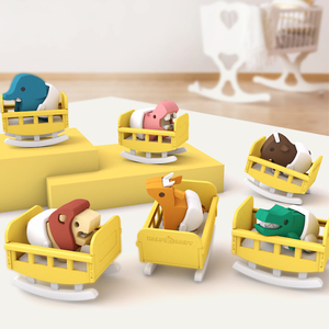 哈福森林动物宝宝儿童开发益智力多功能磁力拼装拼插玩具积木模型