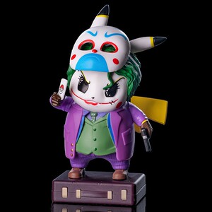 口袋妖怪 皮卡丘cos小丑gk手办反派面具动漫手办汽车摆件公仔模型