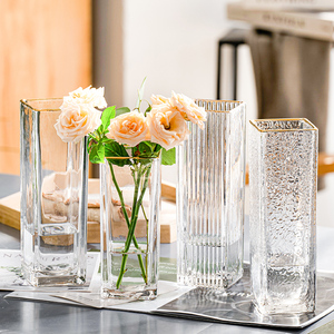 花盆正方形玻璃花瓶绿萝水养植物器皿乌龟缸摆件插花tb065292456523