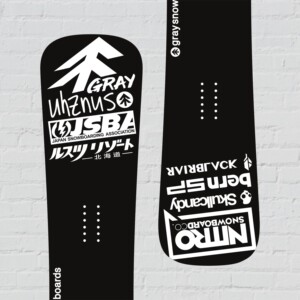 gray滑雪板小树单板滑雪贴纸刻滑公园平花自由式防水镂空套装贴纸