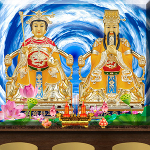 高清印花十字绣玉皇大帝王母娘娘新款线绣客厅供奉贴满砖5d钻石画