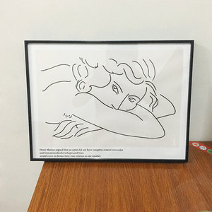 毕加索维也纳和平鸽北欧极简装饰画 马蒂斯线条抽象艺术小众挂画