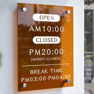 营业时间告示牌工作室上班时间休息营业中ins风咖啡厅亚克力牌作息