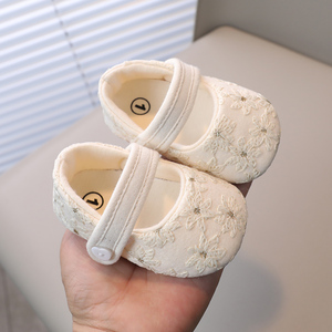 婴儿鞋子女宝宝软底步前鞋春秋夏季公主鞋学步0-1岁单鞋6-12个月8