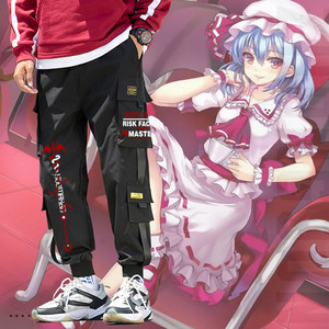 007人付款天猫鲨鱼娘gawr gura卫裤噶呜古拉二次元工装裤长裤休闲裤子