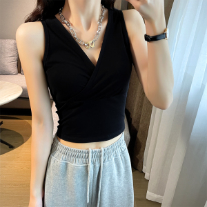 黑色吊带背心女内搭性感网红短款外穿露脐设计感小众秋冬打底上衣
