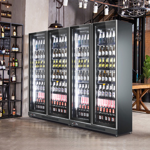 朗洛琳啤酒展示柜网红酒水饮料柜保鲜立式冰柜三门冰箱商用冷藏柜