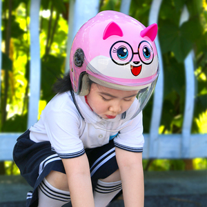 电动车儿童头盔小童冬款男女孩安全盔卡通安全帽可爱小孩四季通用