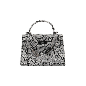 syugopaisley mini bag 女士百搭黑白腰果花手提斜挎包瑜妹妹同款