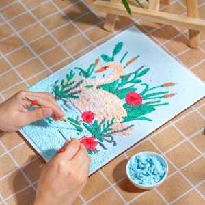 时匠|立体纸浆装饰画diy材料包数字填色手工制作ins风挂画定制