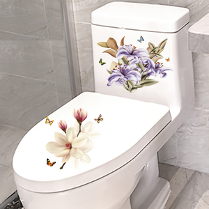 生间墙贴厕所马贴桶贴画子防水个性卫浴室瓷砖冰箱柜贴纸玻璃门花