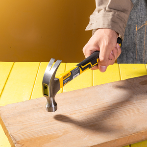 得力羊角锤铁锤榔头锤头捶子木工家用钉锤多功能万用起小锤子工具