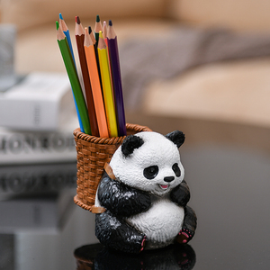 可爱熊猫笔筒学生办公室文具用品收纳盒儿童桌面摆件文创周边礼品