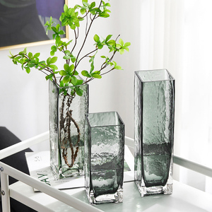 日系ins 玻璃花瓶透明简约创意水培插花花器小清新客厅干花瓶摆件